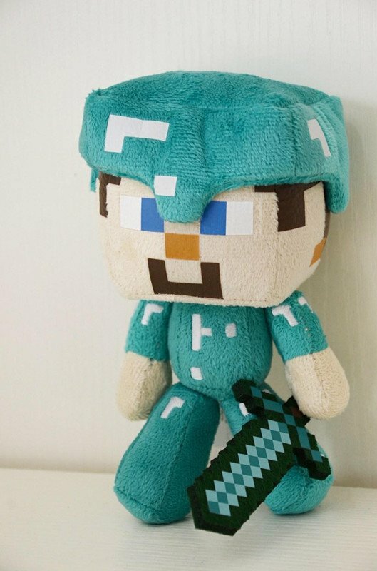 minecraft steve plush doll